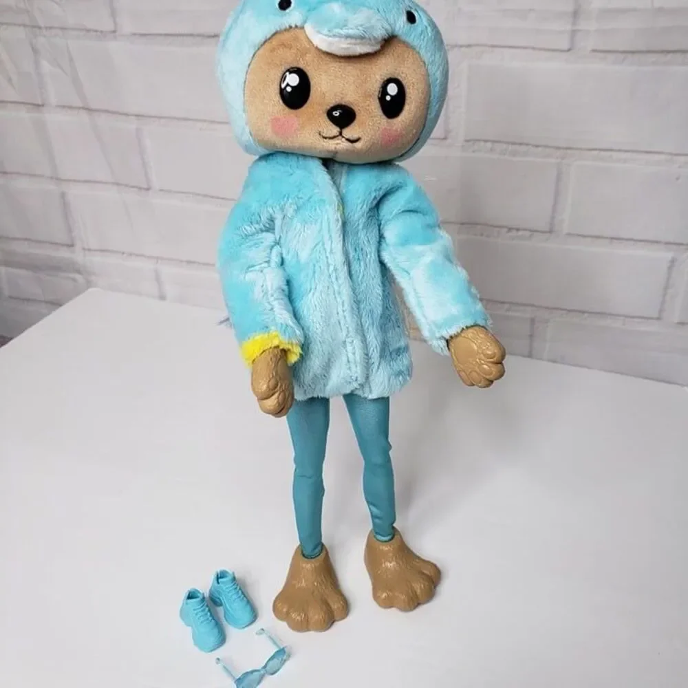 Barbie Cutie Reveal Doll Teddy Bear as Dolphin Plush Costume Toy HRK25 Loose
